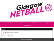 Tablet Screenshot of glasgownetball.co.uk